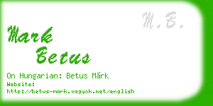 mark betus business card